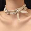 Y2K Spicy Girl Dark Star Leather Choker Necklace - Pure Desire Clavicle Chain