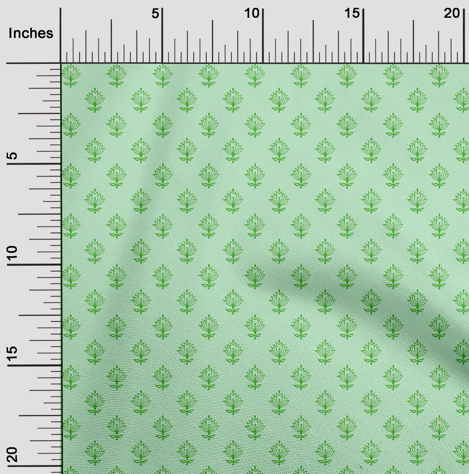 

oneOone Cotton Flex Dark Beige Fabric Leaves & Floral Block Craft Projects Decor Fabric Printed By The Yard 40 Inch 42 Inch Wide - Viscose Chiffon м ятний