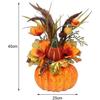 Large Artificial Pumpkin With Flowers And Berries Fall Decorations