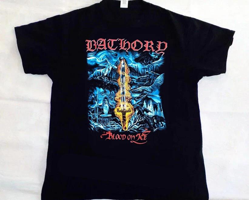 SALE Bathory band t-shirt, blood on ice, gift for rock fan M