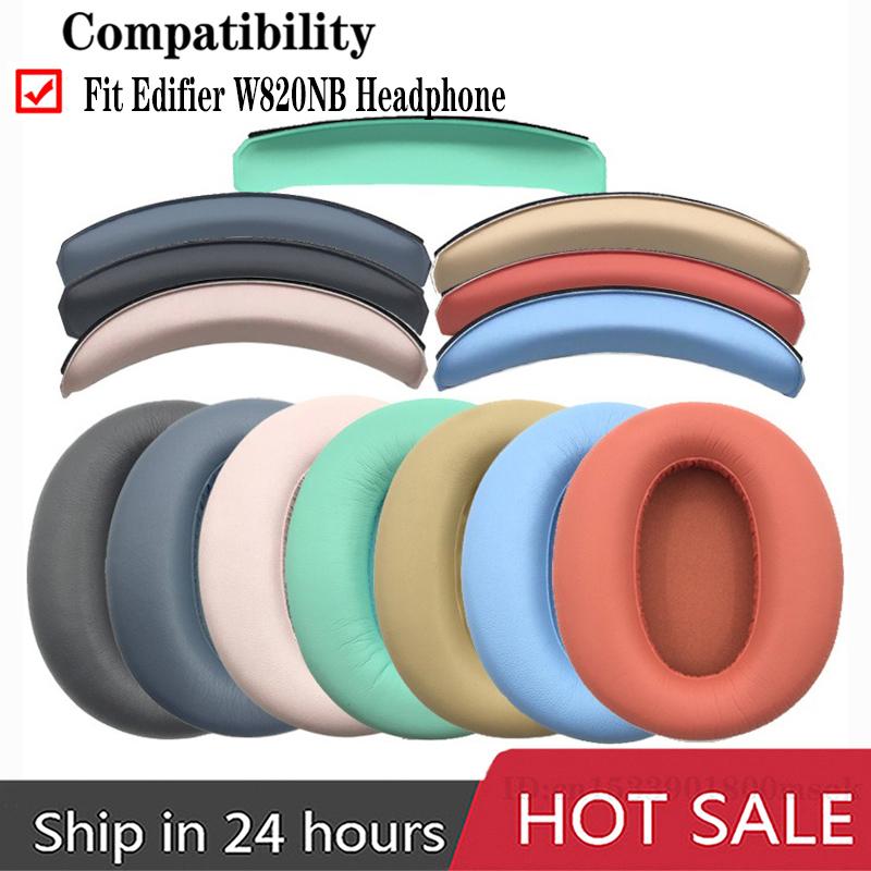 W820NB Replacement Soft Foam Earpads Headband for EDIFIER W820NB Headphones Ear Muffs Ear Pads Earmuff Protein Head Beam Cover