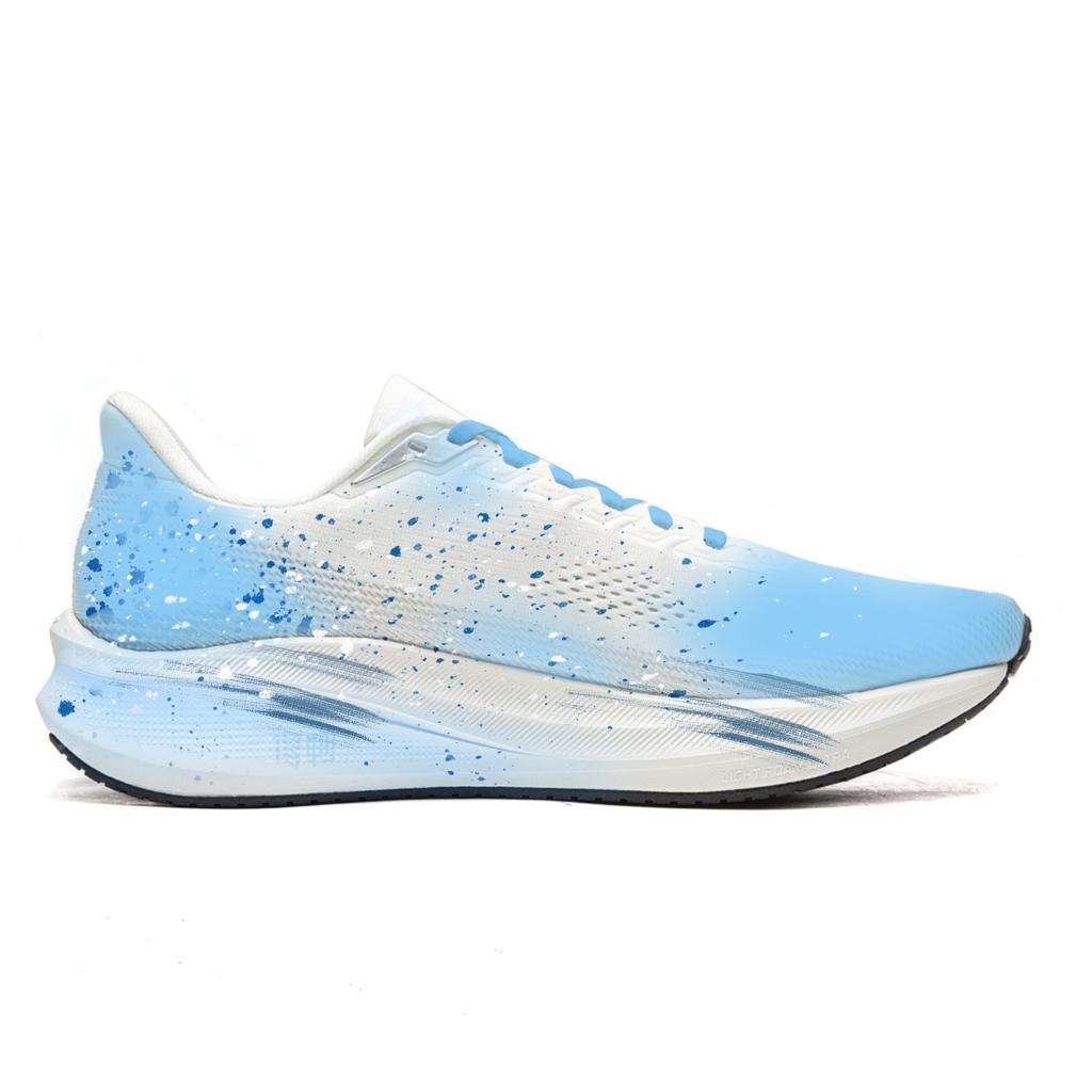 Li Ning Red Hare 9 Jacquard Transpirables Rebotantes Caña Baja Suela de Goma TUFF RB Zapatillas de Correr para Mujer Azul Negro ARPW004-8(Equipo 60-)