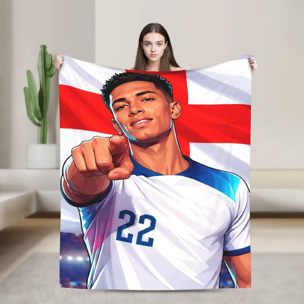 Bellinghams Knitted Blanket Soccer Football Fuzzy Throw Blankets Summer Air Conditioning Printed UltraSoft Warm Bedspread