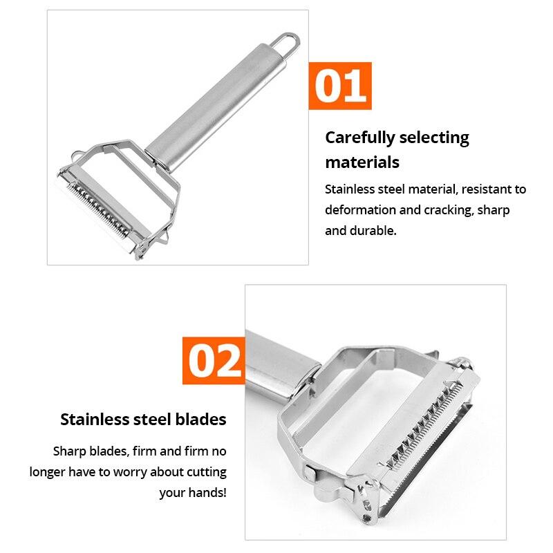 1PCS Stainless Vegetables Tool Portable Manual Easy Clean With Handle Multi Purpose Home Kitchen Article