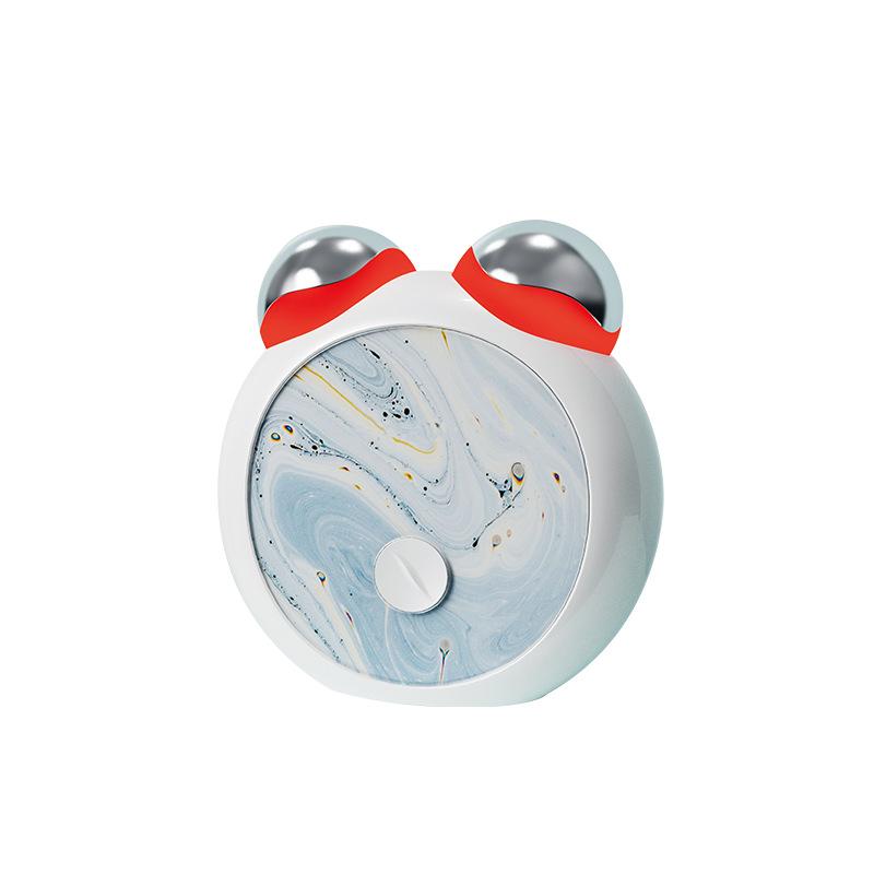 

Косметологический прибор с RF, микротоками в виде штампа, массажем и лифтингом лица, фотоомоложением и инфузией для ухода за кожей белый