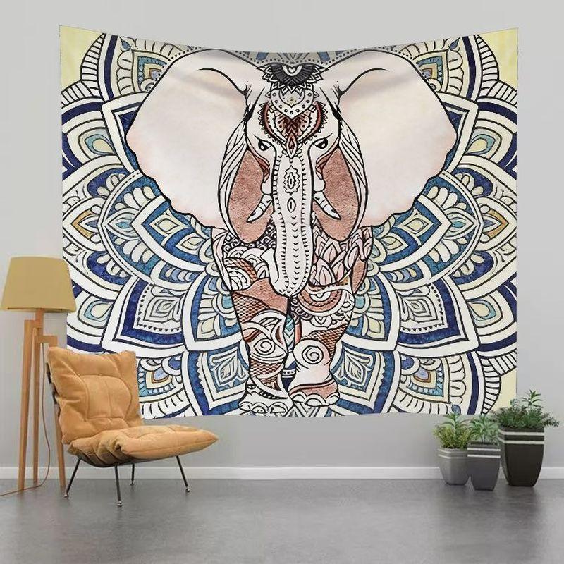 Boho Elephant Mandala Tapestry?- Indian Wall Art Decor for Living Room Bedroom