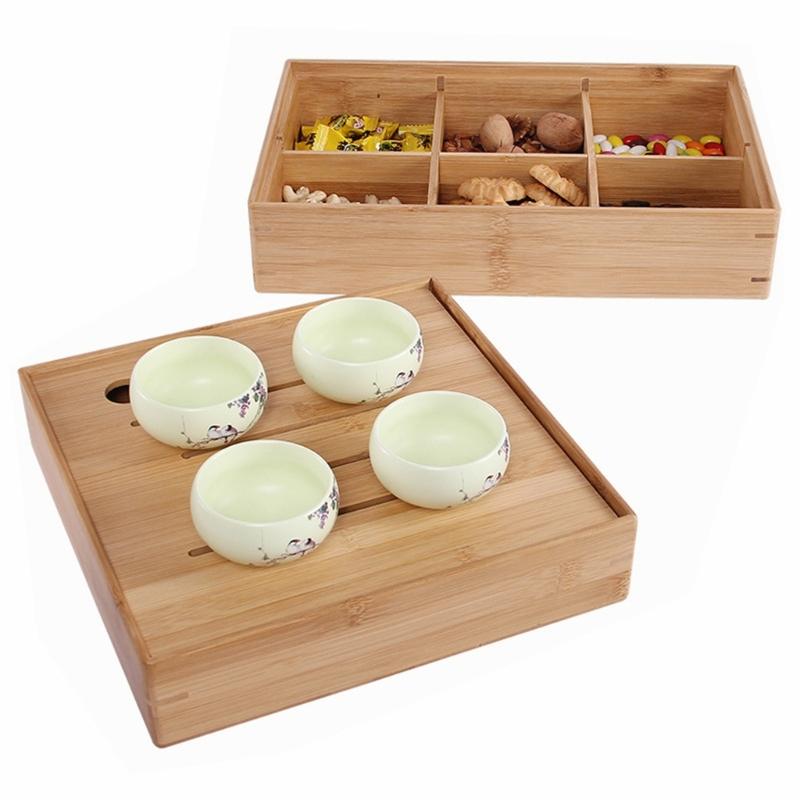 Compartmentalized Snacks Box Food Safe Materials Sealed Cover For Dry Fruit Nut Candy Kitchen Organization Tool