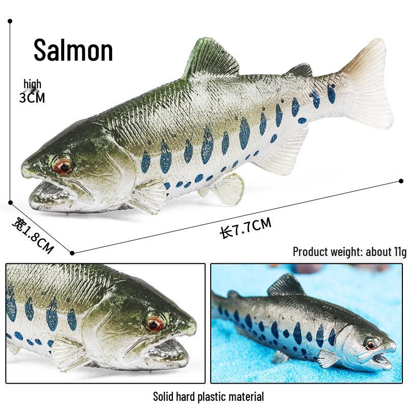 Cognitive Ocean Animal Model Toy - Salmon, Bass, Tuna, Marlin, Shark