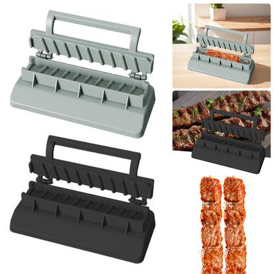 Kebap Presi Plastik Manuel Kebap Kalıbı Taşınabilir Tekrar Kullanılabilir Barbekü Et Şiş Makinesi Kolay Kebap Yapıcı Kebap Hazırlığı Barbekü Aleti