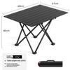Table de Camping Pliante Portable Ultralégère Bureau de Dîner Pliable d'Extérieur Haute Résistance en Acier au Carbone Pour Fête de Jardin Pique-nique Barbecue