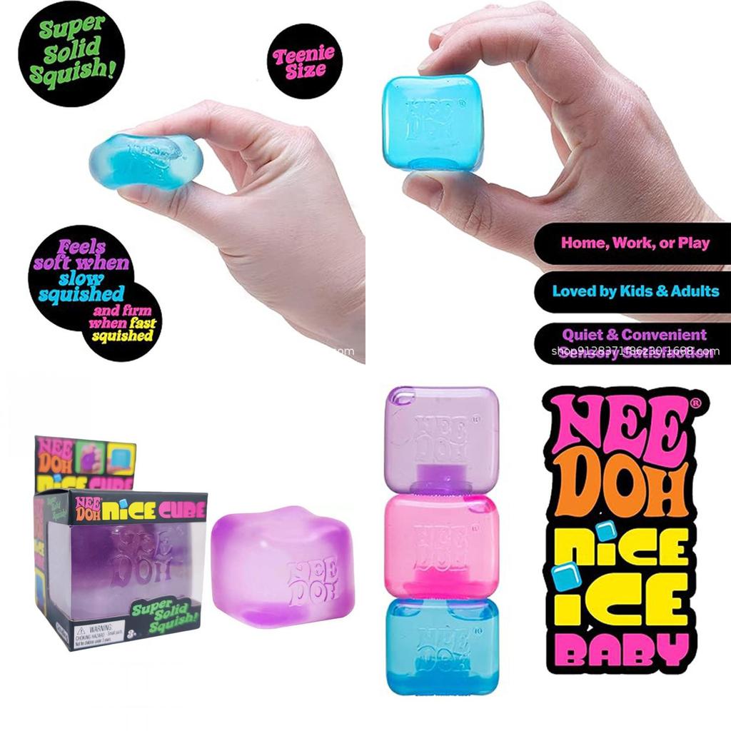 Stressavlastning Needoh Nice Cube Sensorisk Klämleksak För Barn Och Vuxna