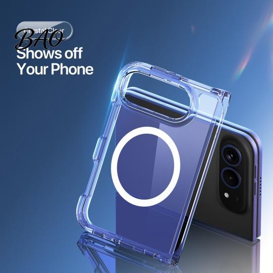 Fingerprint Resistant Phone Cover Magnetic Clear Case for IPhoneDuo 2026, TPU Anti-Yellowing Transparent Flexible Shell with Precise Cutouts,
