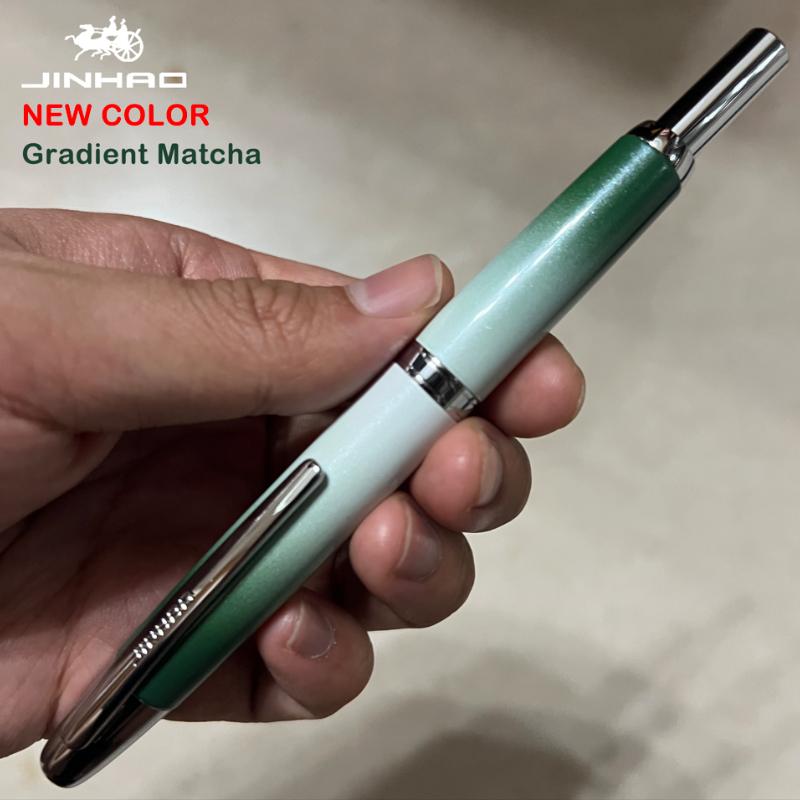 NEW Color Gradient Matcha ! JINHAO 10 Press Fountain Pen Retractable EF F Metal School Office Supplies Stationery PK A1 A2