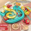 Children Puzzle Pretend Play Toys Dishwashing Basin Toys Gift Kitchen Interactive Toys 2-In-1 Slide Fishing Montessori Toy Gift