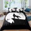 Seawater Bright Moon At Sea Starry Night Sky Galaxy Summer Hawaiian Holiday Comforter Cover,Deep Ocean Duvet Cover,Bedding Set