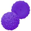 PVC Ball Stress Relief Yoga Massager Semicircle Foot Massage Balls Muscular Relaxationpurple