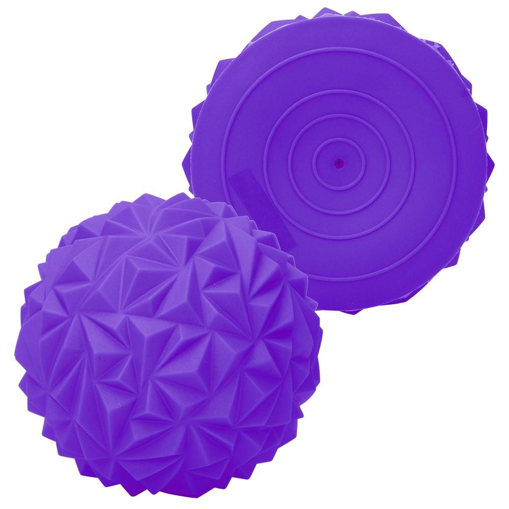 PVC Ball Stress Relief Yoga Massager Semicircle Foot Massage Balls Muscular Relaxationpurple