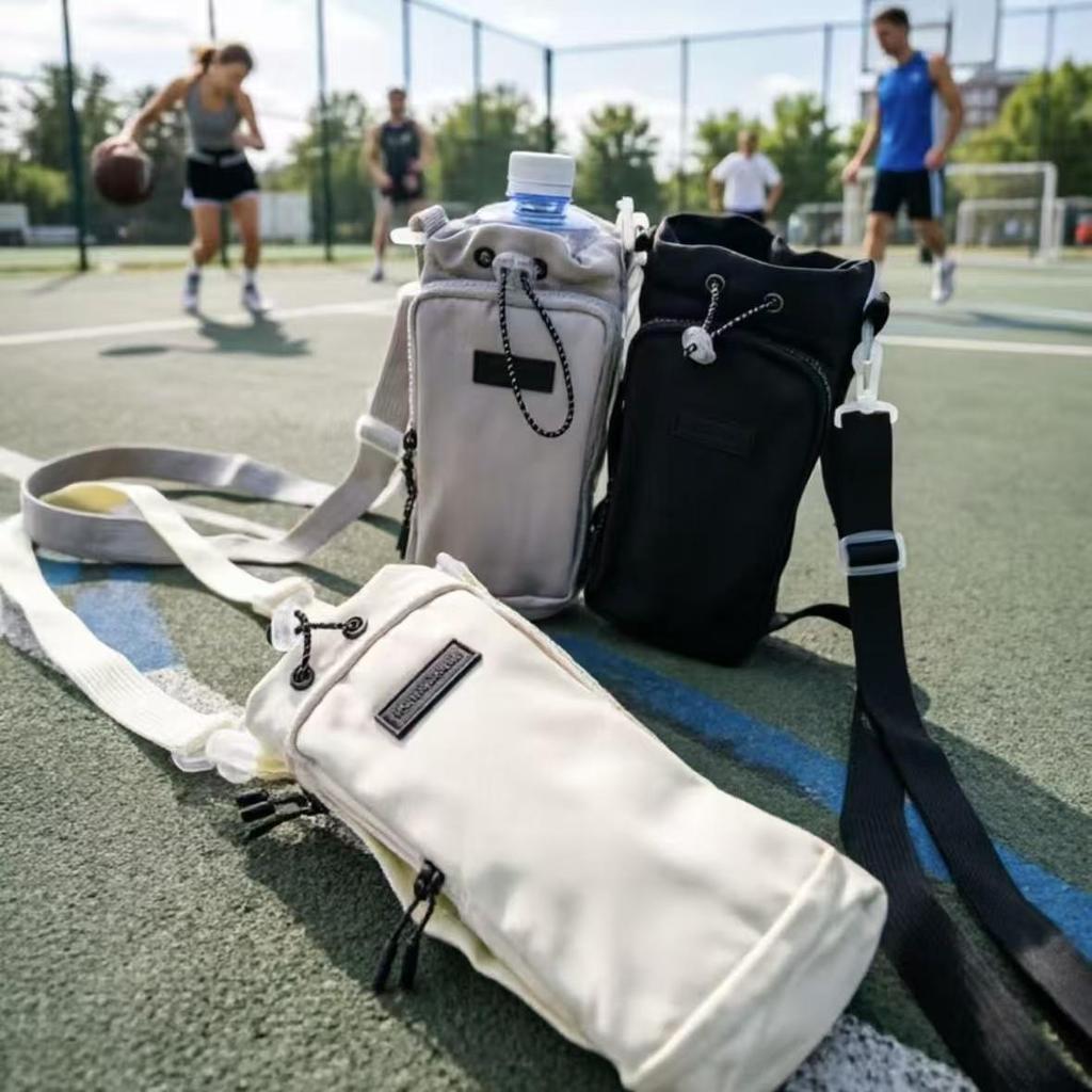 Large Capacity Outdoor Water Bottle Crossbody Bag with Protective Sleeve