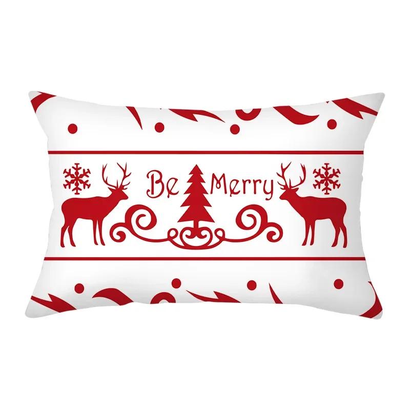 Christmas Cushion Cover Red Pillowcase Sofa Decoration Pillow Home Decor