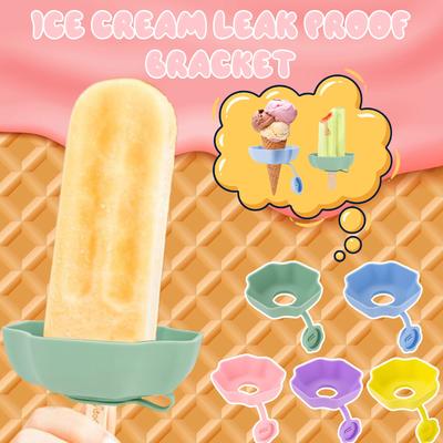 Anti-drip Popsicle Holder Silicone Ice Cream Clip, Reusable, Free Ice And Snow Clip, Suitable For Children's Birthdays And Summer Parties
