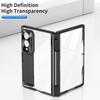 For Samsung Z Fold 8 Ultra / 7 6 5 4 3 Transparent Plating PC Hinge Protection Full Body Stand Pen Slot Case with Tempered Glass