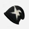 Fashion Star Patterned Beanie Cap Edge Curl Soft Brimless Skull Cap Ear Protection Elastic Slouchy Hat