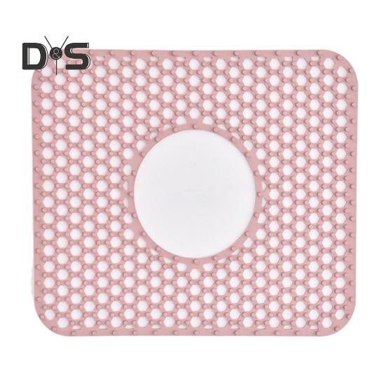 Siliconen gootsteenmat met centrale afvoer, hittebestendig, flexibel en antislip ontwerp, gemakkelijk schoon te maken, herbruikbare gootsteenbeschermmat