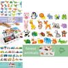 Hölzernes Sechs-in-einem-Puzzle für Kleinkinder mit Lern-Zuordnung für die Frühentwicklung