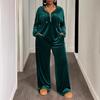 HNXC Women's  Long Sleeve Hooded Neck Fashion Casual Pants Suits Classic Exquisite