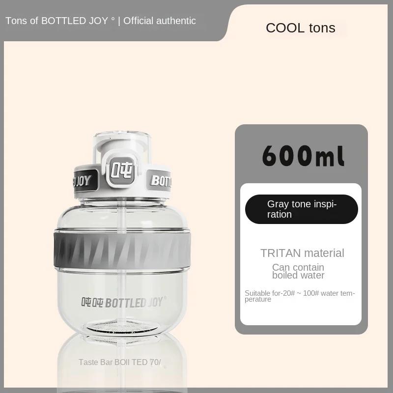 BOTTLED JOY Wang Yibo Tritan Malzeme Büyük Göbek Şişe Büyük Kapasiteli Taşınabilir Kettle Sevimli Öğrenci Çift Yaz Su Şişesi
