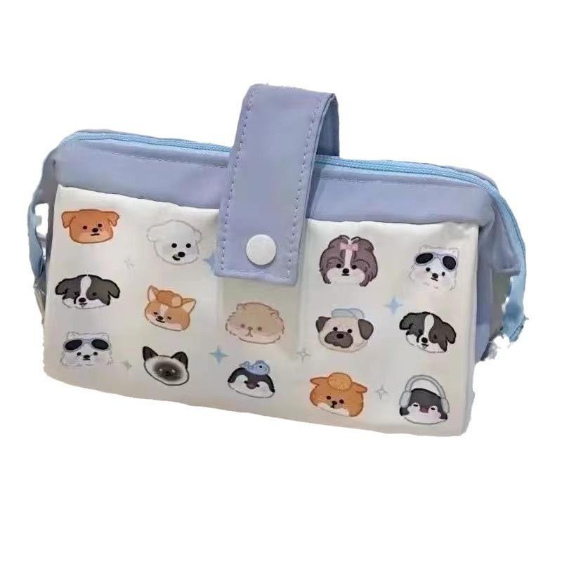 Trousse à Crayons pour Chien en Toile Grande Capacité pour Étudiants et Usage de Bureau