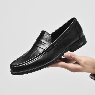 Echte Leder Herren Loafer Handgefertigte Freizeitschuhe für Männer Zum Hineinschlüpfen Flache Schuhe Laufschuh Atmungsaktiv Mann Fahrerschuhe Mokassins