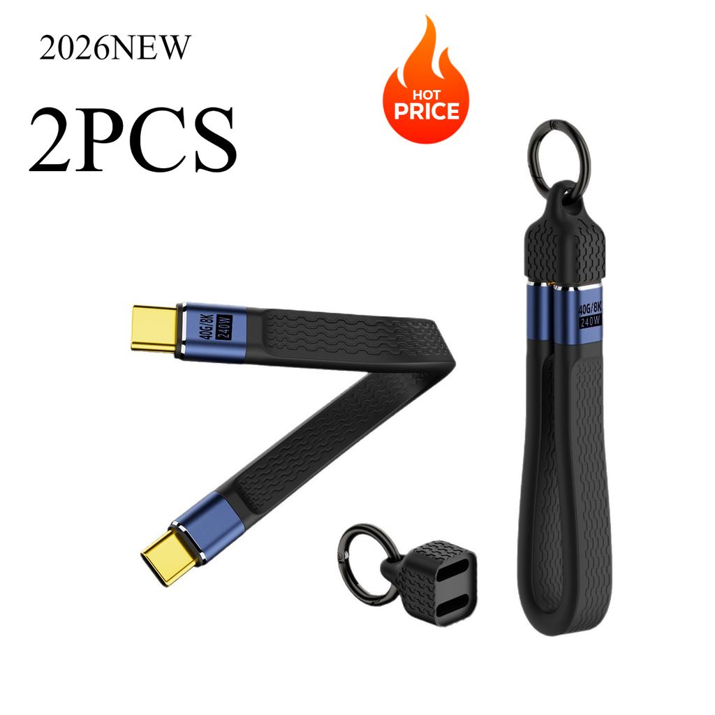 40Gbps Type C Cable 240W Fast Charge USB4 Type C To C with Keychain for Galaxy IPhone 15 Pro Max IPad Mac 8K 60Hz Video Output