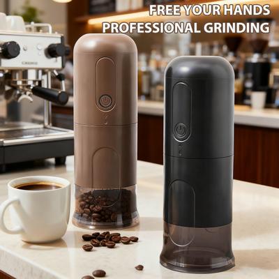 Macinacaffè Elettrico e Manuale Macinino Portatile per Fagioli con Macinatura Regolabile Compatto Macchina per Espresso Macinino Manuale di Precisione per Fagioli