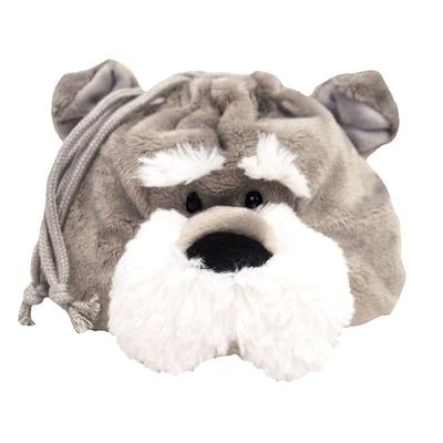 NICI Schnauzer Figure Face Pouch, Made In Germany, Plush Toy, Gift, Face Pouch, Drawstring, Schnauzer, Dog, Pet, 3090464
