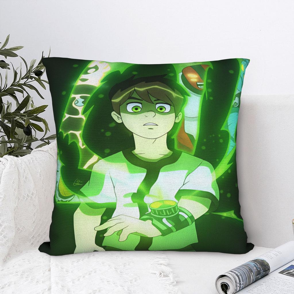 Pillow Case Ben 10 Cartoon Soft Pillow Cover For Sofa Couch Bed Living Room Kawaii Pillowcases