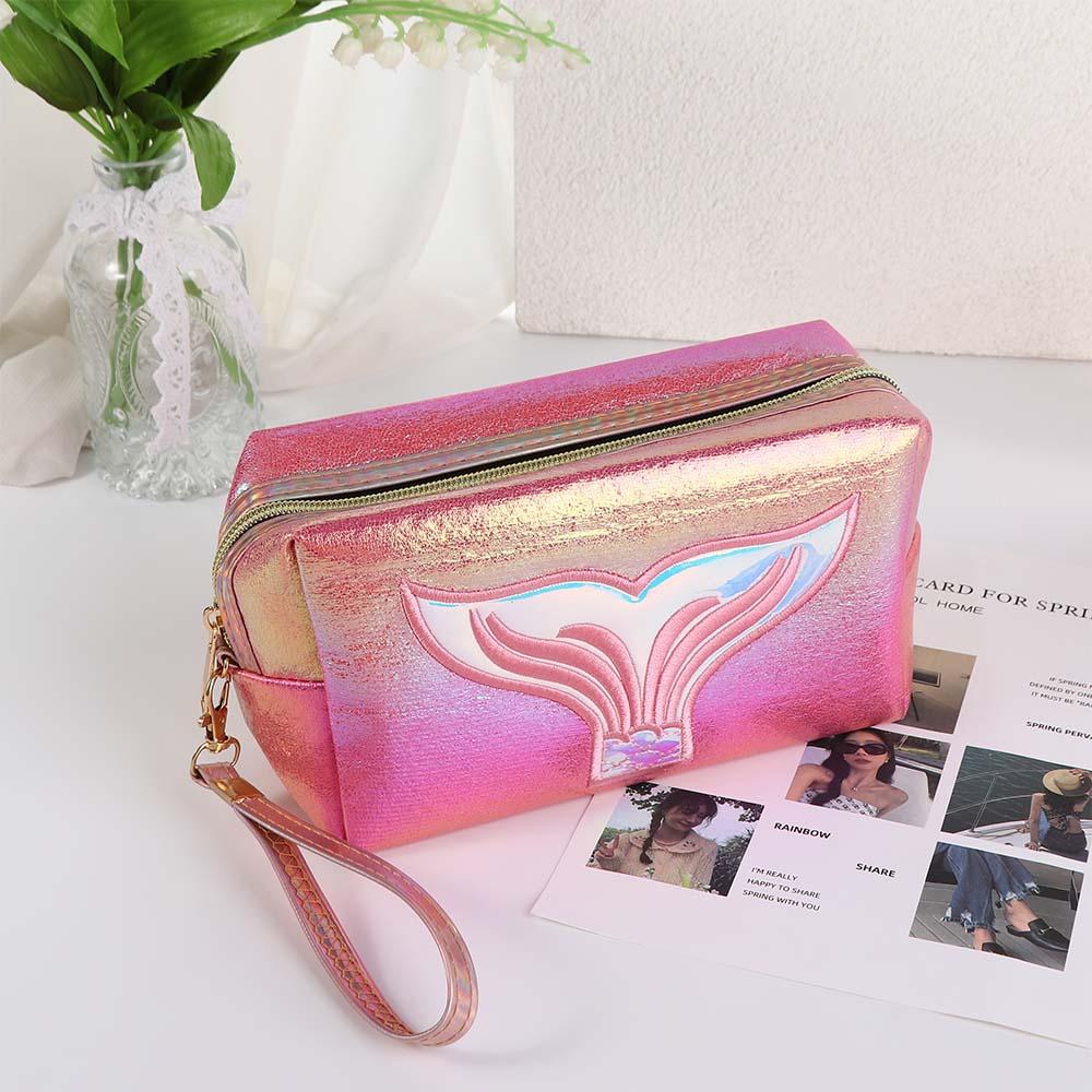 Fashion Creative Cute Waterproof Lovely PU Leather Storage Bag Laser Bag Cosmetic Bag Makeup Bag