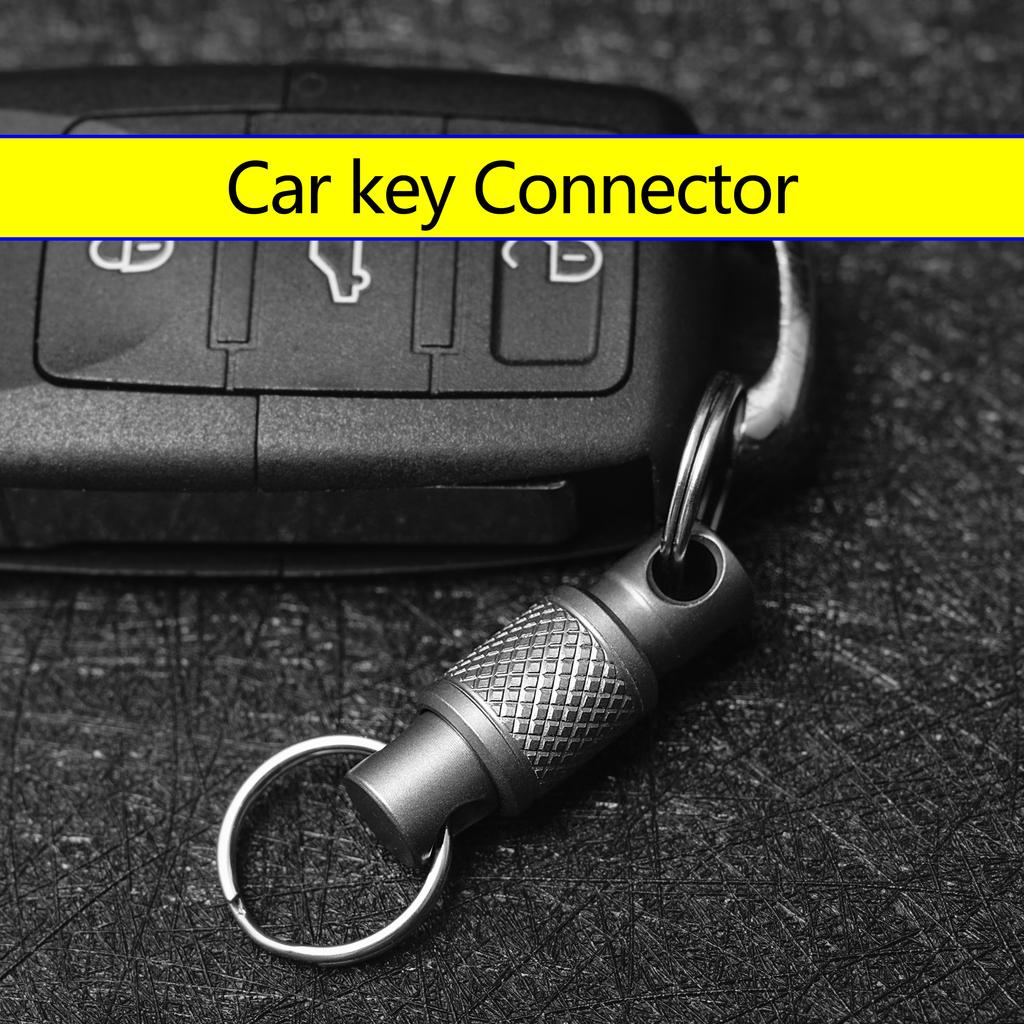Titanium Alloy Keychain Outdoors EDC Tool Double Headed Quick Pull Buckle Removable Portable Mountaineering Buckle