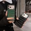 Vintage Luxury Minimal Crocodile Pattern Leather Phone Case for iPhone 17 Pro Max 16 15 14 13 Alligator Texture Protective Cover