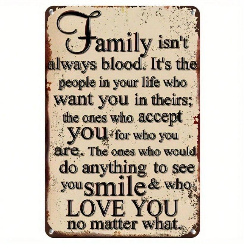 Vintage Metal Poster Wall Art, Inspirational Quote Tin Sign for Home Decor, Waterproof