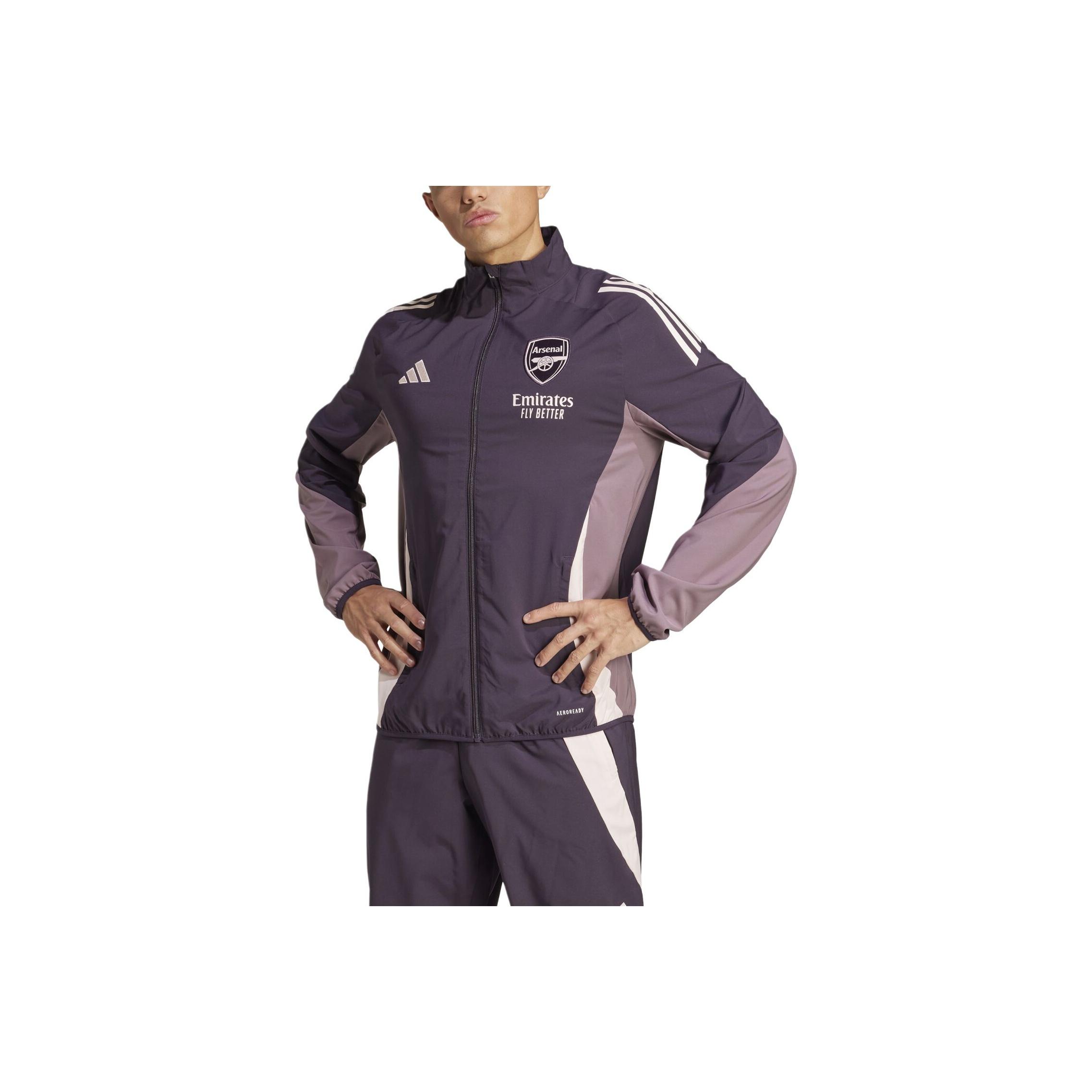 

Adidas Aeroready Presentation Arsenal Tiro 2024/25 Comfortable Logo Zip Long Sleeve Jacket Men Jacket JF2932 3XL