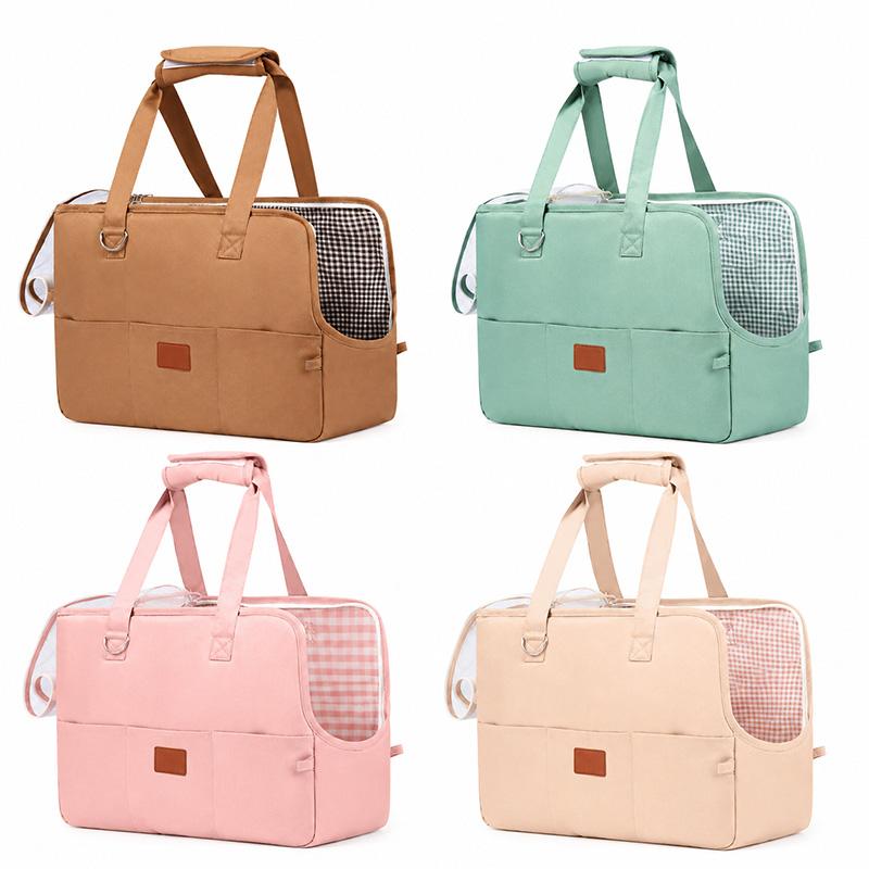 Portable Cat Shoulder Handbag Small Dog Puppy Travel Carry Bag Breathable Pet Tote Handbag for Outdoor Walking Trip