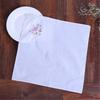 10pcs Soft Cotton Handkerchief Embroidered Flower Women Delicate Handkerchiefs for Daily Use