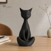 Cat Collectible Art Piece 3D Printed Meditating Figurine, Modern Abstract Sculpture with Cross-Legged Pose, Desk Decor Minimalist for Office