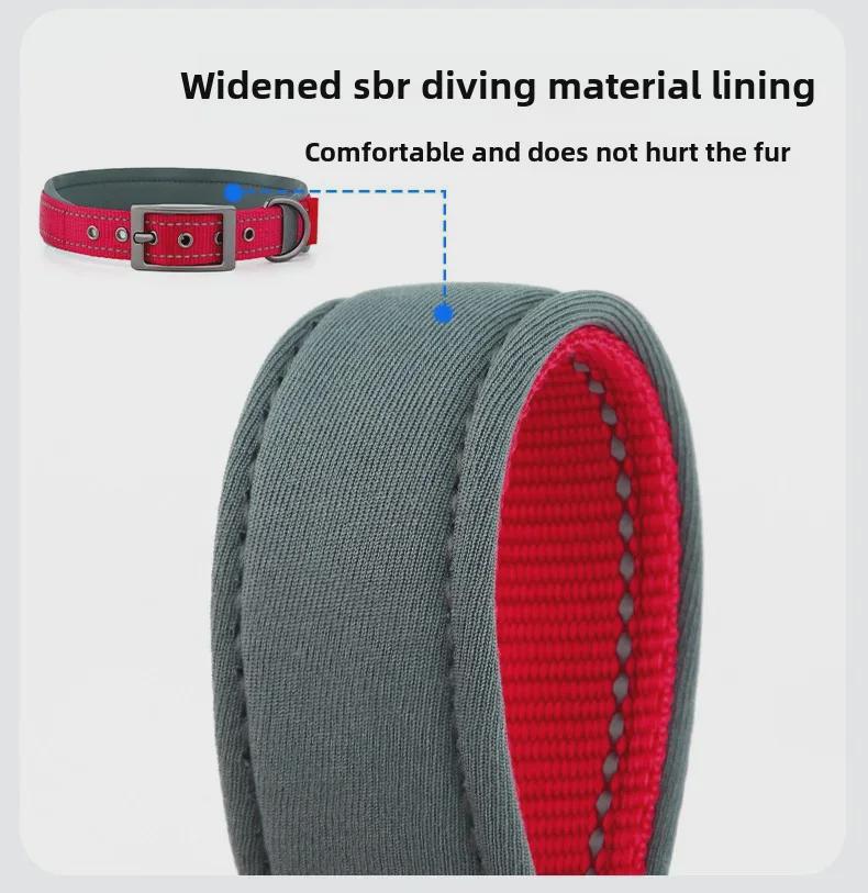 Customizable Neoprene Dog Collar: Comfortable, Non-Squeezing, Reflective Collar for Dogs of All Sizes