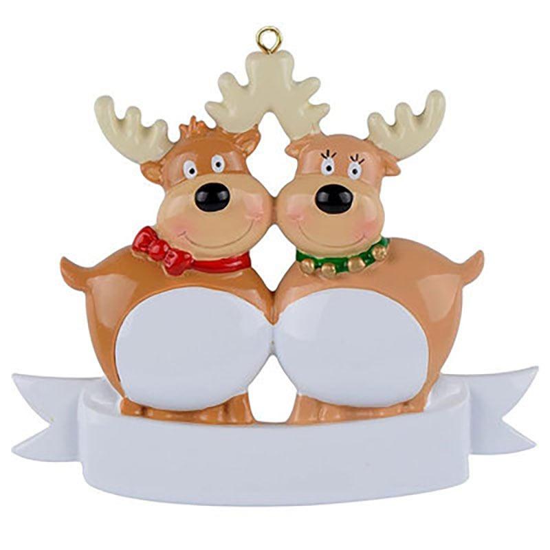 2021 Personalized Family Reindeer Pendant Christmas Tree Ornament Winter Gift Long Lasting Family Gift Decoration