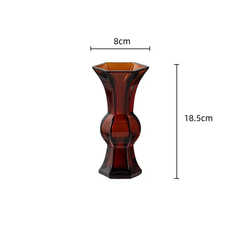 Стеклянная ваза Прозрачные зеленые стеклянные бутылки Геометрия Гидропоника Террариум Аксессуары для украшения дома Ваза для цветов