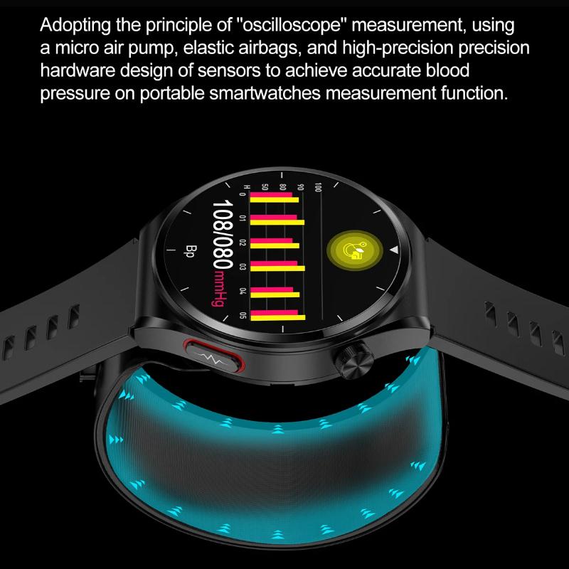 2025 NEW GT5 Smart Watch Air Pump Sphygmomanometer Heart Rate Thermometer Airbag Wristband Call Reminder Health Watch