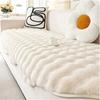 Rabbit Plush Sofa Covers for Living Room Thicken Soft Plush Sofa Mat Warm Winter Irregular Sofa Towel Couch Cushion Home