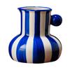 Painted Ceramic Vase Desktop Stripe Art Vase Decorative Flower Vase for Flower Arrangement Living Room Bedroom Decor